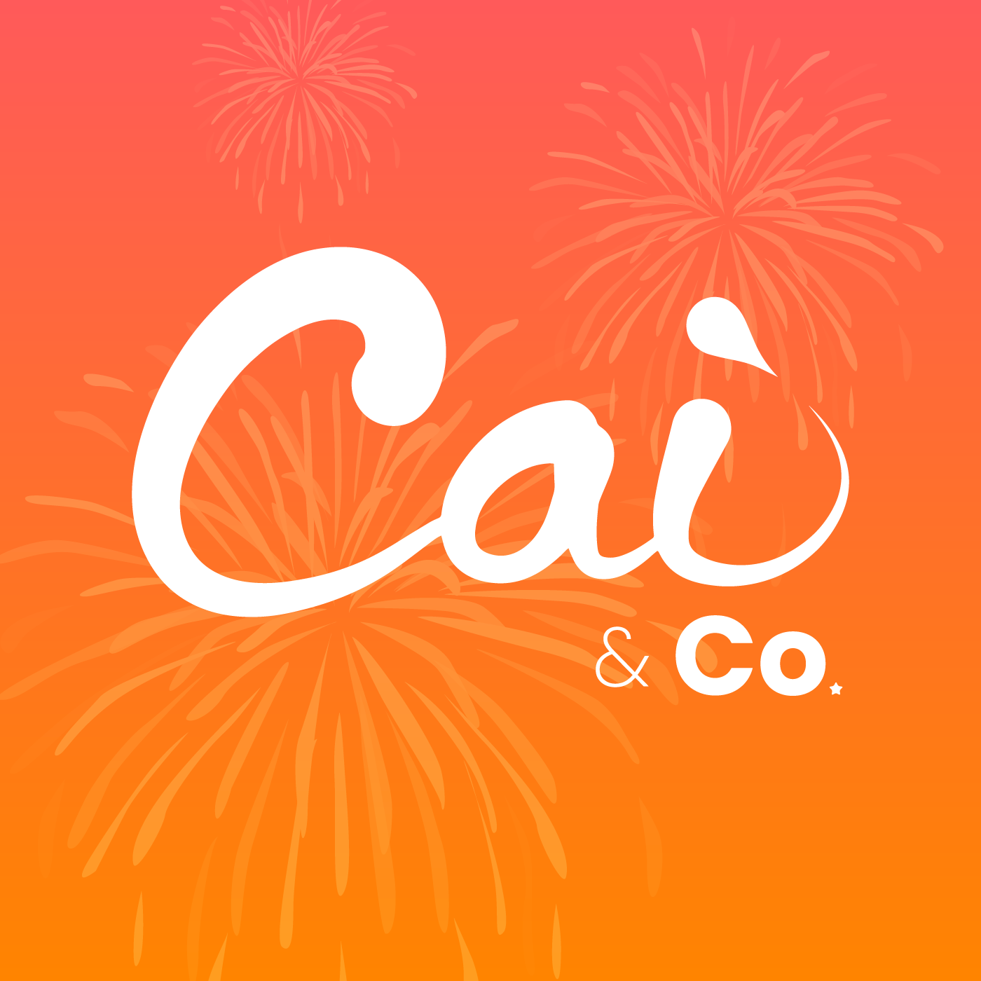 Cai & Co. Logo on an orange gradient background