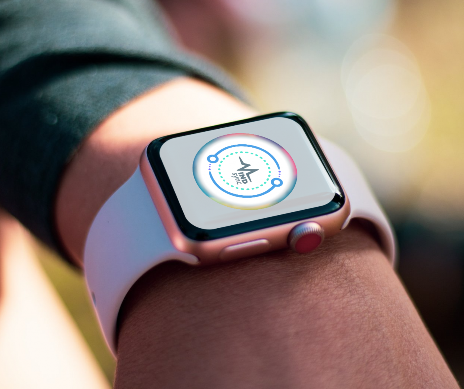 MINDsync Logo on a smatwatch screen