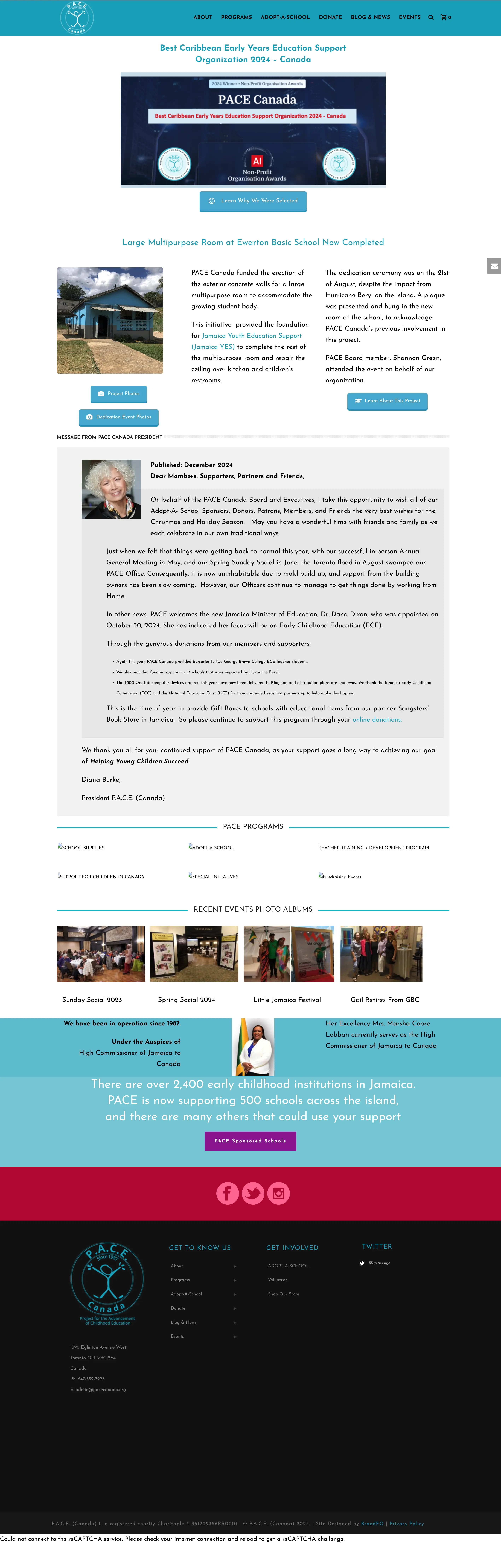 PACE old site Mockup