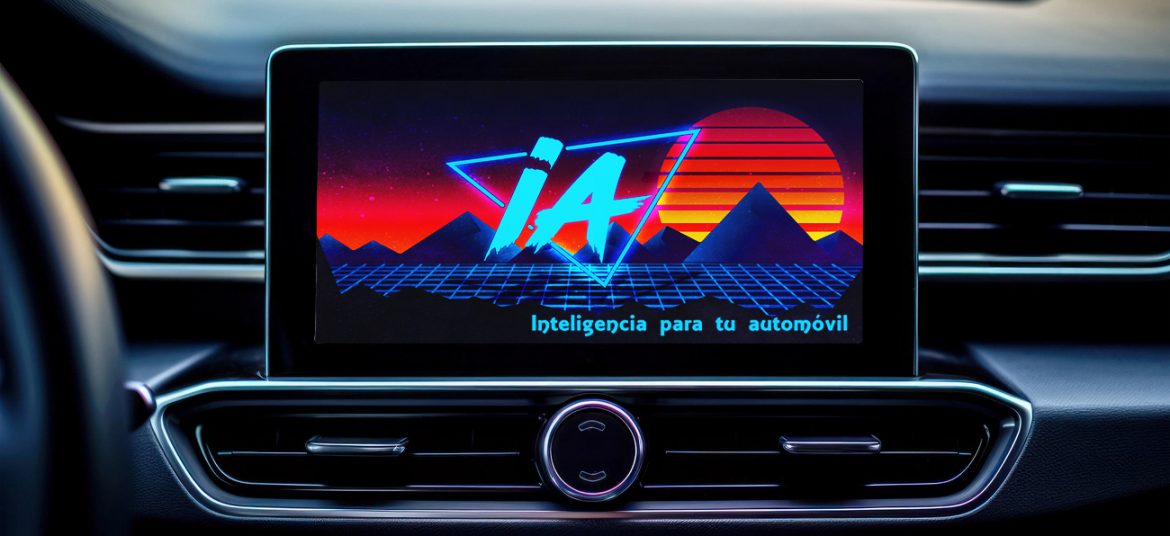 Inteligencia Automovil Logo on a car dash splash screen